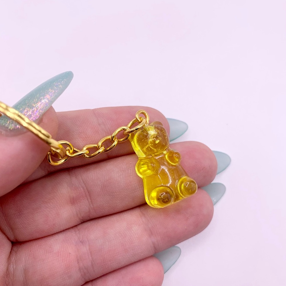 HOST PICK 🩷 4 Gummy Bear Keychains- HANDMADE-Gold - Picture 9 of 9